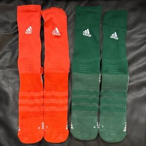 Adidas Alpha Skin Men's Athletic Socks in Orange and Green